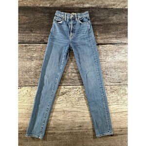 $319 SLVRLAKE Women's Beatnik Slim High-Rise Blue Denim Jeans 24x29